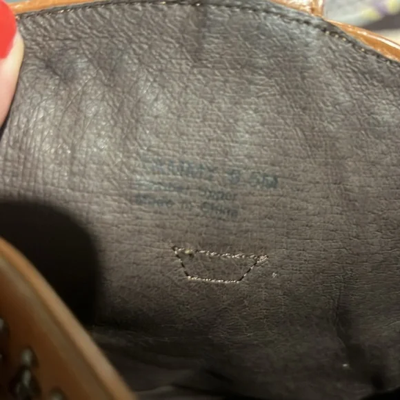 BOTKIER Women's Tammy Studded Western Boots 9.5 cognac tan line dance shoes - Picture 8 of 15